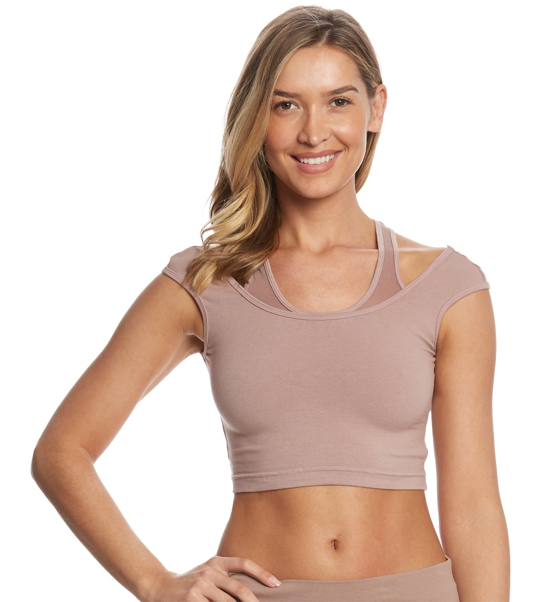 Hard Tail Mesh Layer Crop Tank