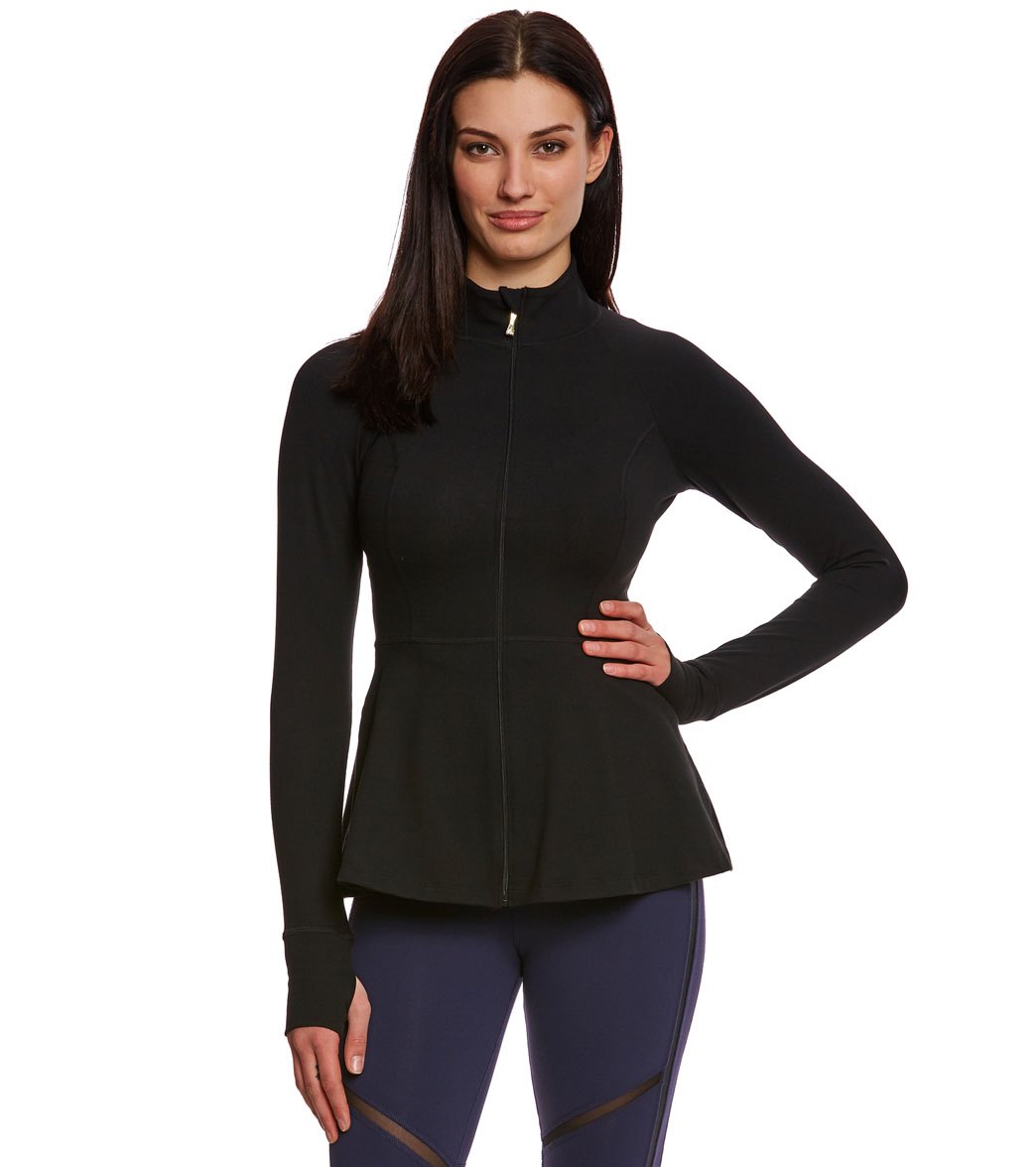 Beyond Yoga Kate Spade Back Bow Flounce Workout Jacket