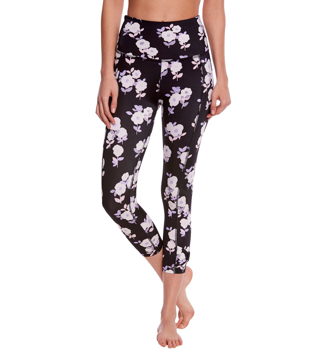 Beyond Yoga Kate Spade Cinched Side Bow High Waisted Yoga Capris